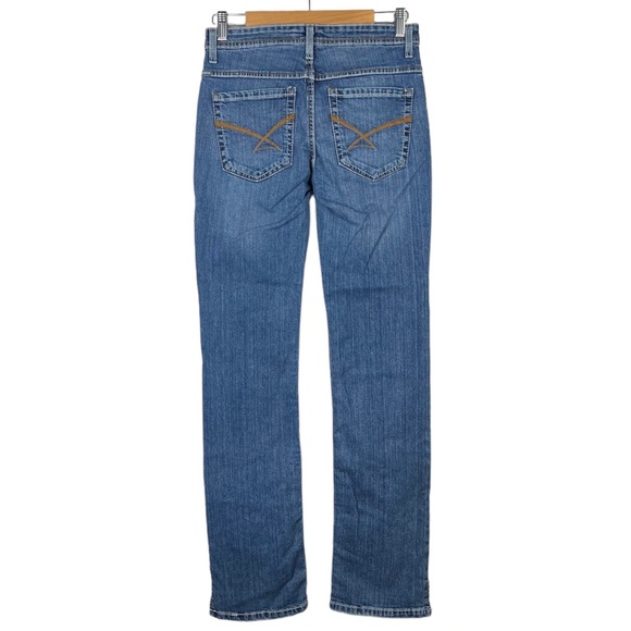 Cinch Ladies Kylie Slim Denim Jeans Mid Rise Embroidered Size 27/3 L (AU 9 Long) - Picture 10 of 14